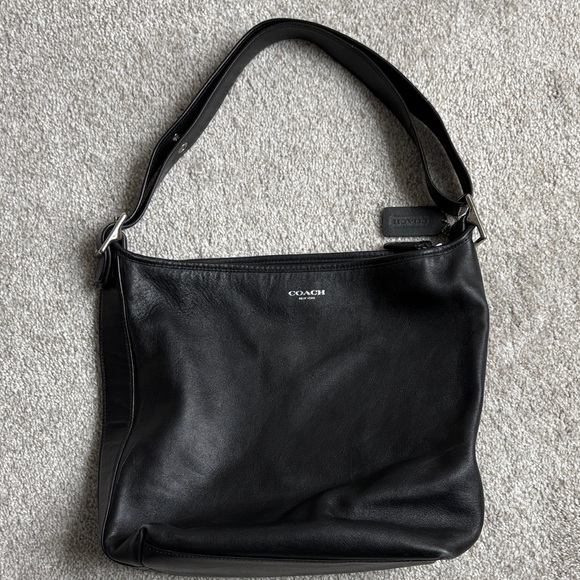 Coach Black Leather Hobo Bag - Picture 1 of 5
